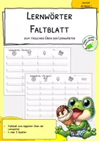 Vorschau - Arbeitsblätter - Lernwörter - Faltblatt "Sommer" - Täglich Lernwörter üben - Deckblatt