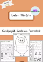 Vorschau - Mal- und Bastelvorlagen - Würfle deine Eule - Deckblatt