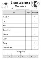 Vorschau - Arbeitsblätter - Lesespaziergang Meerestiere - Lesen lernen - Seite 3