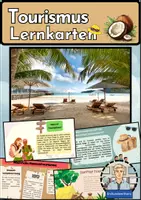 Vorschau - Präsentationen/Tafelbilder - Tourismus - Lernkarten zum Thema Tourismus, Touristen & Urlaub - Erdkunde für die Sek 1 - Deckblatt