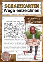 Vorschau - Arbeitsblätter - Schatzkarten - lesen, schreiben & gestalten - Seite 1