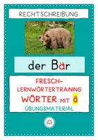 Vorschau - Stundenentwürfe - Merkwörter mit ä. Fresch- Rechtschreibtraining - Deckblatt