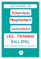 Vorschau - Spiele - LRS- Training. Ballspiel zum Kieler Leseaufbau. Lange Wörter - Deckblatt