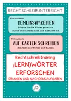 Vorschau - Arbeitsblätter - (Lern-) Wörter erforschen. Nachdenkaufgaben und Übungen. Rechtschreibgespräche - Deckblatt