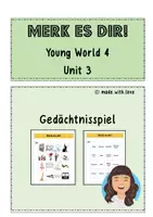 Vorschau - Spiele - Gedächtnisspiel (Merk es dir) passend zu Young World 4, Unit 3 - Deckblatt