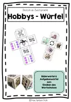 Vorschau - Stationenlernen - Wortschatz Hobbys - Bilderwürfel - Deckblatt