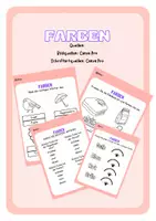 Vorschau - Mal- und Bastelvorlagen - Farben malen und Farben benennen (PDF + Word, editierbar) - Deckblatt