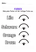 Vorschau - Mal- und Bastelvorlagen - Farben malen und Farben benennen (PDF + Word, editierbar) - Seite 2