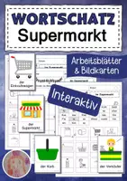 Vorschau - Interaktives Material - Wortschatz zum Thema Supermarkt interaktiv üben - Seite 1