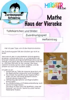 Vorschau - Spiele - Haus der Vierecke Tafelbild und Zuordnungsspiel - Seite 1