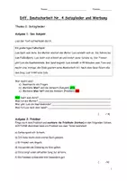 Vorschau - Klassenarbeiten - Diff Arbeit Satzglieder und Werbung mit Erwartungshorizont - Deckblatt