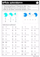 Vorschau - Arbeitsblätter - Brüche subtrahieren - Seite 1