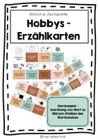 Vorschau - Aufgabenkarten - Erzählkarten Hobbys - Sprechanlässe - Deckblatt