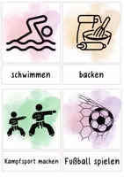 Vorschau - Bildkarten - Wortkarten und Bildkarten Hobbys - DaZ - Seite 1