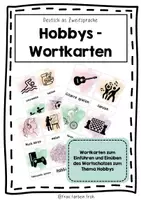 Vorschau - Bildkarten - Wortkarten und Bildkarten Hobbys - DaZ - Deckblatt