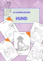 Vorschau - Arbeitsblätter - 24 Ausmalbilder: HUND (ab 1.Kl) mit Charakterbeschreibung - Deckblatt