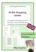 Vorschau - Arbeitsblätter - at the shopping centre - Leistungsbewertung - Deckblatt
