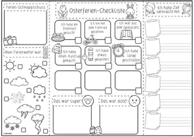 Vorschau - Mal- und Bastelvorlagen - Meine Osterferien | Mini-Lapbook | Bastelvorlage - Seite 3