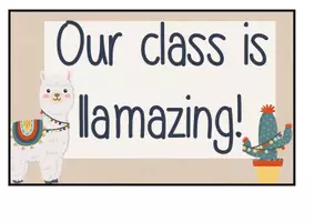 Vorschau - Poster - Türdeko Klassenzimmer | Lustige Klassenzimmer Deko Lama | Sekundarstufe Klasse 6 – 10 - Seite 1