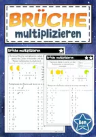 Vorschau - Arbeitsblätter - Brüche multiplizieren - Deckblatt