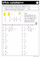Vorschau - Arbeitsblätter - Brüche multiplizieren - Seite 1