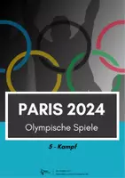 Vorschau - Arbeitsblätter - Olympische Spiele 2024 ⎮ 5-Kampf (Stationskarten, Teamprotokoll, Urkunden und Medaillen) - Deckblatt