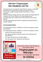 Vorschau - Arbeitsblätter - Zauberer von Oz - Fingerpuppen zum Märchen - Seite 1