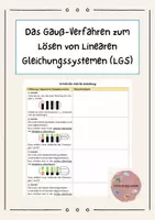Vorschau - Arbeitsblätter - Gauß-Verfahren - Schritt-für-Schritt-Anleitung - Deckblatt
