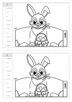 Vorschau - Mal- und Bastelvorlagen - Osterhase | Rechnen und Malen bis 20 (plus und minus) | 1 Vorlage - Seite 2