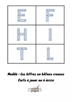 Aperçu - Apprentissages en autonomie - 18 cartes pour les lettres bâtons (Alphabet écriture capitale) MS GS - Page 3