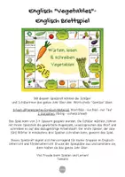 Vorschau - Spiele - Englisch Brettspiel - Englisch Vegetables | Englisch Anfangsunterricht | warm up Englisch | Vokabelspiele - Seite 1
