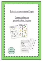 Vorschau - Arbeitsblätter - Materialpaket: geometrische Körper - Seite 1