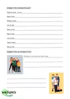 Vista previa - Hojas de trabajo - Vocabulario "Mi familia": Hoja de trabajo - página 3