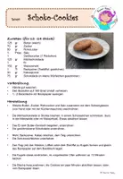 Vorschau - Arbeitsblätter - Rezept Schoko Cookies - Seite 1