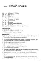 Vorschau - Arbeitsblätter - Rezept Schoko Cookies - Seite 2