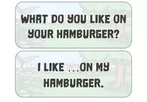 Vorschau - Arbeitsblätter - Dialogkarten: What do you like on your hamburger? I like... - Seite 3