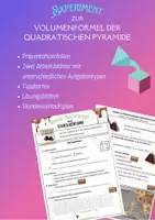 Vorschau - Arbeitsblätter - Experiment: Herleitung Volumenformel quadratische Pyramide (9. Klasse) - Seite 1