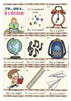 Vista previa - Juegos / Gamificación - a l' école juego francés J'ai ... Qui a? (en la escuela) - página 1