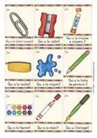 Vista previa - Juegos / Gamificación - a l' école juego francés J'ai ... Qui a? (en la escuela) - página 3
