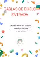 Vista previa - Unidades / Secuencias / Situaciones de Aprendizaje - TABLA DOBLE ENTRADA MATES - página 1