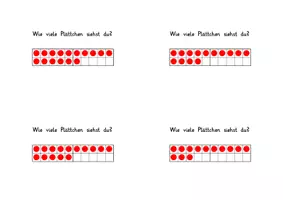 Vorschau - Stationenlernen - Karteikarten - Wie viele Plättchen siehst du? - Seite 3