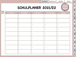 Vorschau - Lehrpläne/Lehrermaterial - BaWü Digitaler Lehrerkalender 2021/22 alt rosa interaktiv - Seite 1