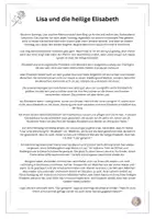 Vorschau - Text - Materialpaket zur heiligen Elisabeth: Vorlesegeschichte und Lied - Seite 1