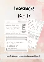 Vorschau - Arbeitsblätter - Lesetexte Klasse 1 und 2 - Kurze Lesesnacks 3 - Deckblatt