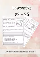 Vorschau - Arbeitsblätter - Lesetexte Klasse 1 und 2 - Kurze Lesesnacks 5 - Deckblatt