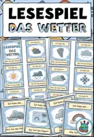 Vorschau - Aufgabenkarten - Lesespiel "Das Wetter" DaZ / DaF / Deutsch - Deckblatt