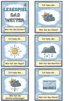 Vorschau - Aufgabenkarten - Lesespiel "Das Wetter" DaZ / DaF / Deutsch - Seite 1