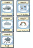 Vorschau - Aufgabenkarten - Lesespiel "Das Wetter" DaZ / DaF / Deutsch - Seite 3