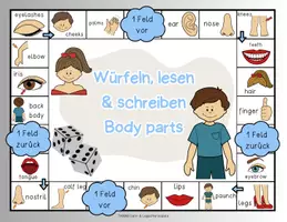 Vorschau - Spiele - Englisch Brettspiel - Englisch Body parts | Englisch Anfangsunterricht | warm up Englisch | Englisch Körperteile | Body parts Englisch Grundschule - Seite 3