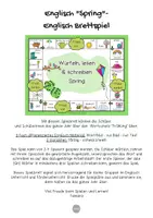 Vorschau - Spiele - Englisch Brettspiel - Englisch Spring | Englisch Anfangsunterricht | warm up Englisch | Spring Englisch Grundschule - Seite 1